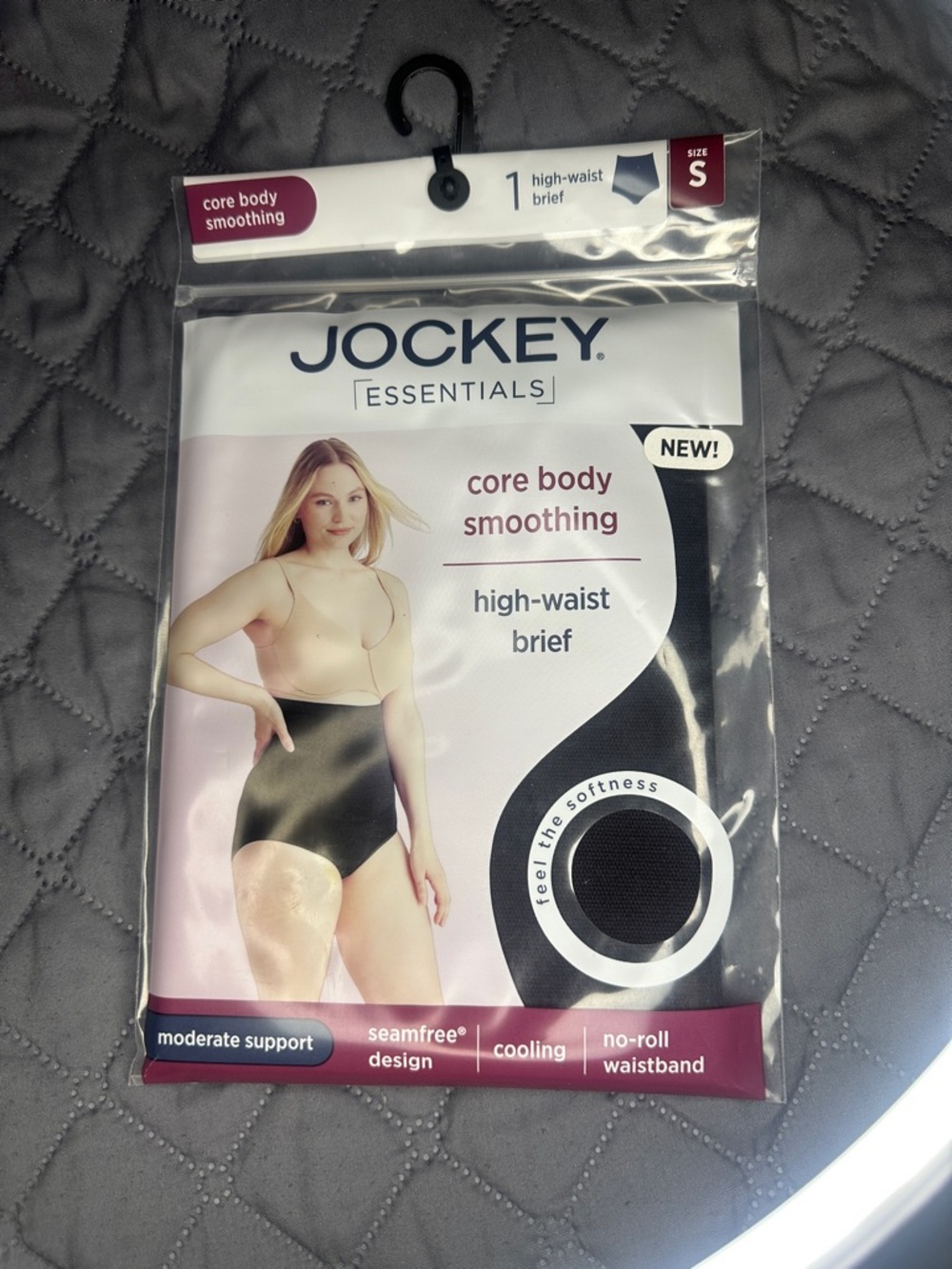 Jockey Essentials High-Waist Core Body Smoothing Brief - Black